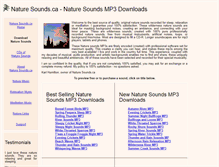 Tablet Screenshot of nature-downloads.naturesounds.ca