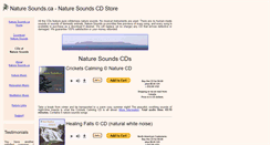 Desktop Screenshot of nature-cd-store.naturesounds.ca