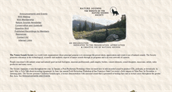 Desktop Screenshot of naturesounds.org